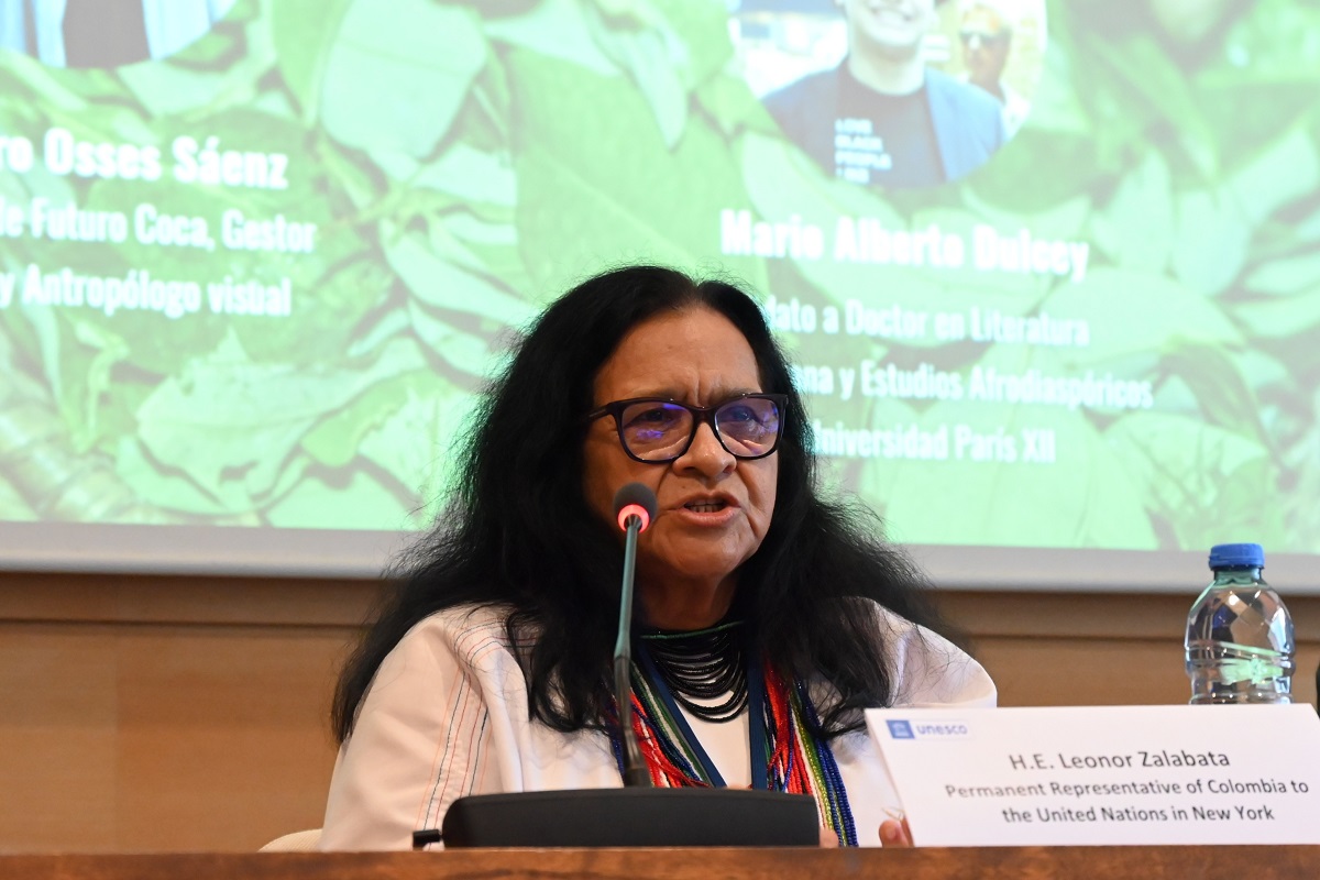 Embajadora Leonor Zalabata, Representante Permanente de Colombia ante las Naciones Unidas en Nueva York. 