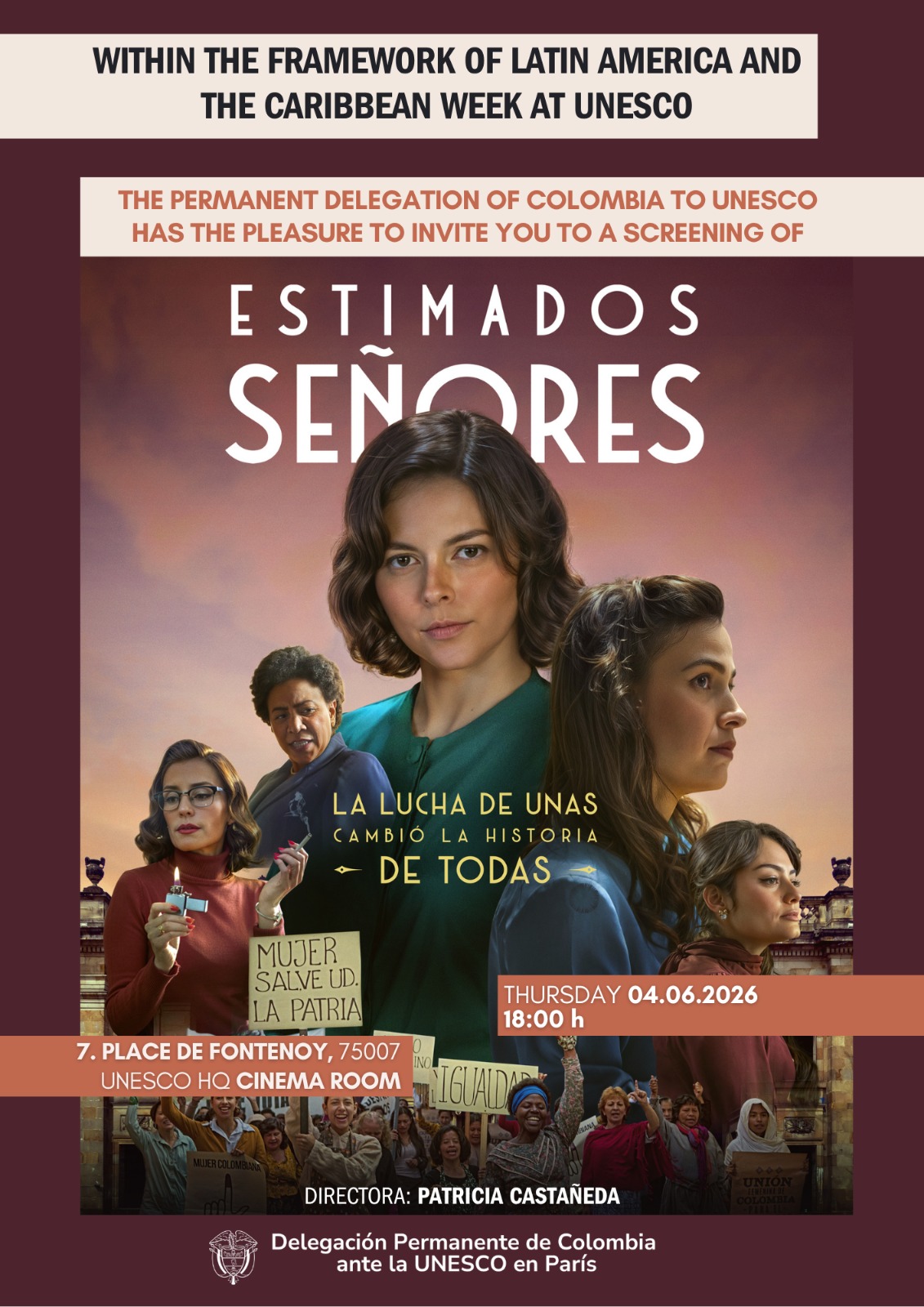 Proyección de la película “Estimados Señores” durante la Semana de América Latina y el Caribe de la UNESCO 2026