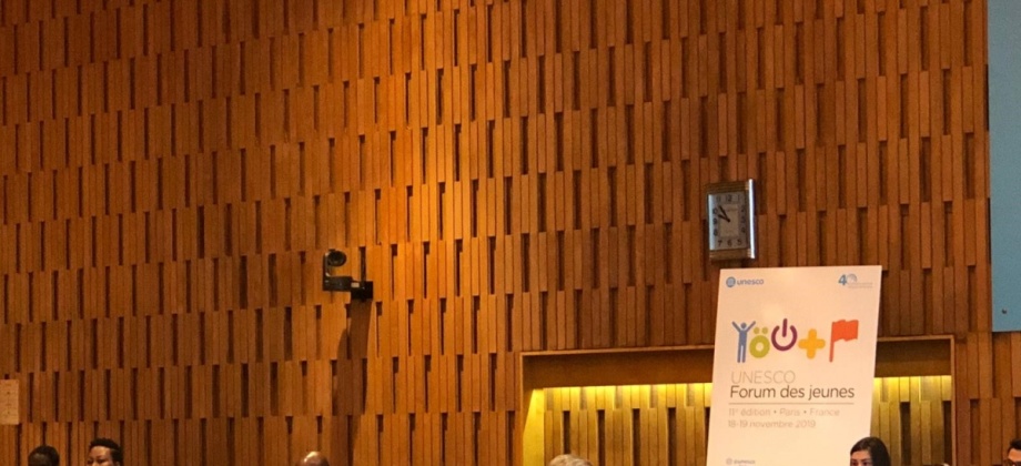 Embajadora Delegada Permanente de Colombia ante la UNESCO, Viviane Morales Hoyos, inauguró el XI Foro de Jóvenes de la 40a Conferencia General de la organización